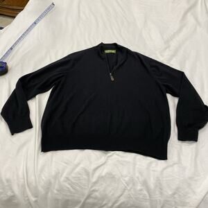 Orvis Men’s L Quarter-Zip Pullover Sweater in Black
